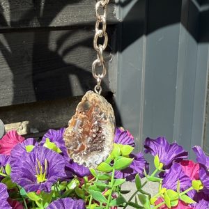 Agaat geode sleutelhanger #49