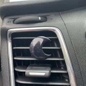 Blauw goudsteen maan voor in de auto (glitters)