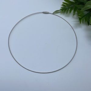Metalen halsketting - zilver