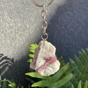 Roze toermalijn sleutelhanger #60