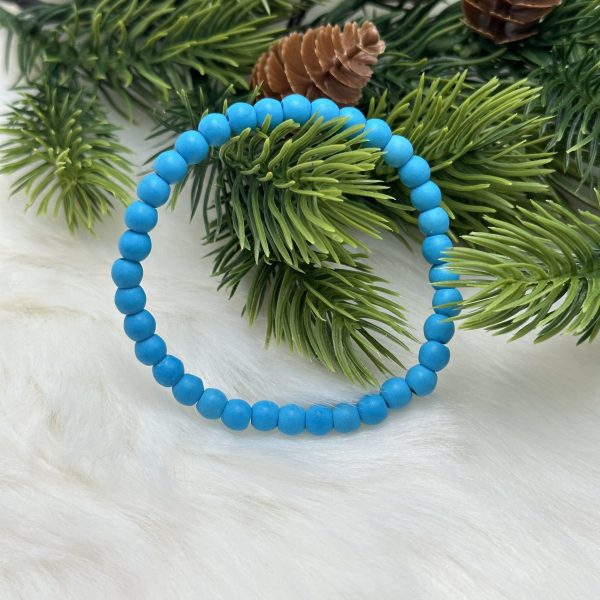 Howliet blauw armband - 6mm - Afbeelding 4
