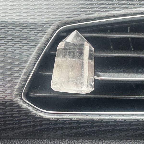 Bergkristal punt voor in de auto