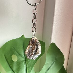 Agaat geode sleutelhanger #49