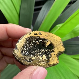 Kwarts geode (gecoat) goud kleur #222