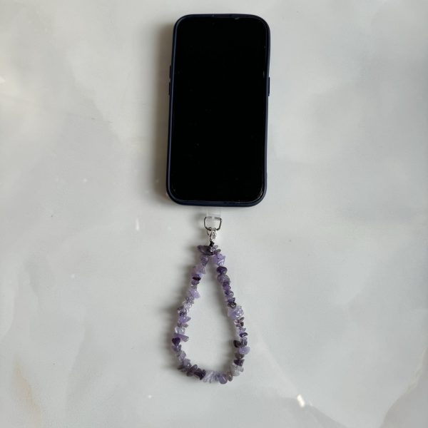 Amethist telefoonkoordje met padje - Afbeelding 6