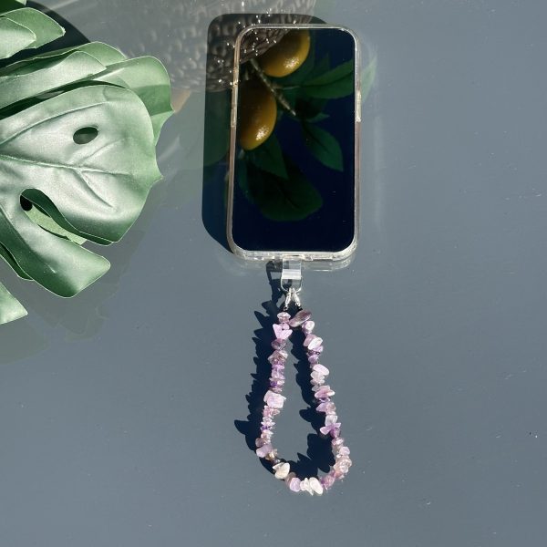 Amethist telefoonkoordje met padje - Afbeelding 8