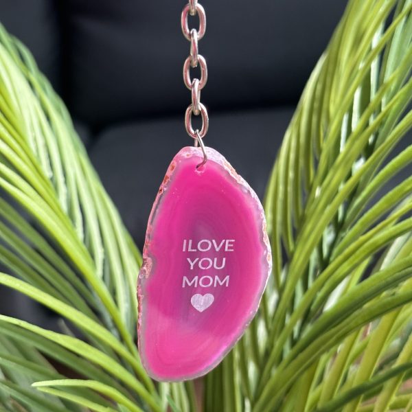 Agaat sleutelhanger I love you mom #332 - Afbeelding 3