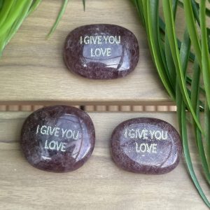 Aardbeienkwarts oplegsteen  (I give you love)