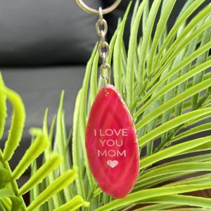 Agaat sleutelhanger I love you mom #354