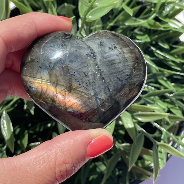 Labradoriet edelsteen hart 6 cm - Afbeelding 4