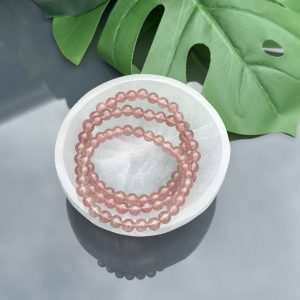 Aardbeienkwarts armband - 6mm
