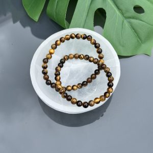 Tijgeroog armband voor volwassenen (6mm)