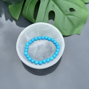 Howliet blauw armband - 6mm