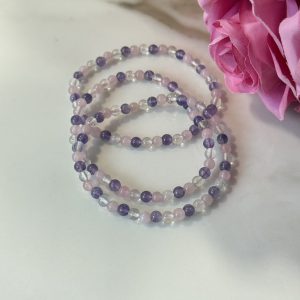 Gouden driehoek kogelarmband (4mm)
