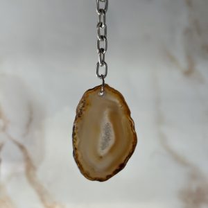 Agaat schijfje sleutelhanger #88