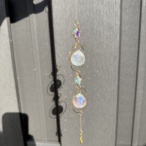 Regenboog kristal raamhanger met engeltje