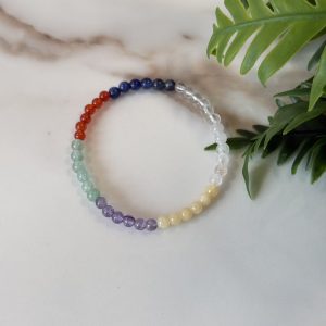 Chakra kogel armband 4mm