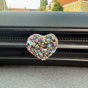 Titanium aura "Amethist gecoat" hart voor in de auto