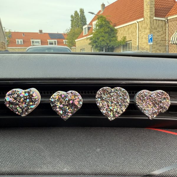 Titanium aura "Amethist gecoat" hart voor in de auto - Afbeelding 2