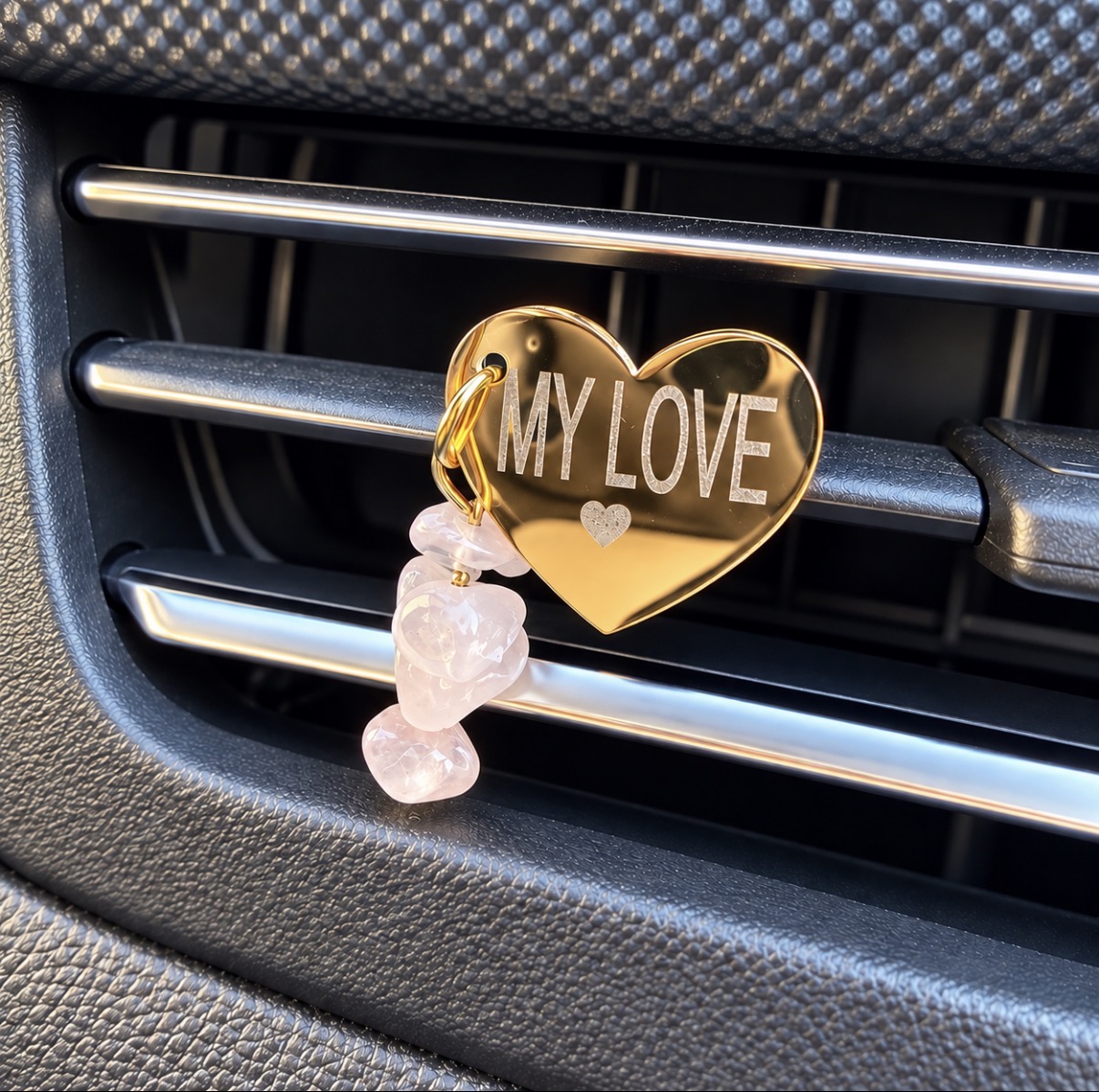 My love met Rozenkwarts - voor in de auto